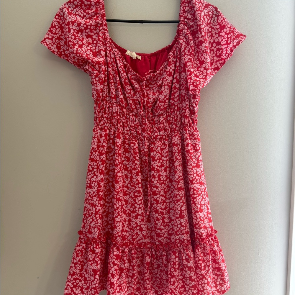 Rewind Red Floral Maxi Dress